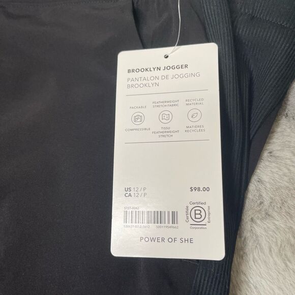 ✨ NWT Athleta Brooklyn Jogger Pants | Black | Size 12P ✨ - Picture 8 of 11